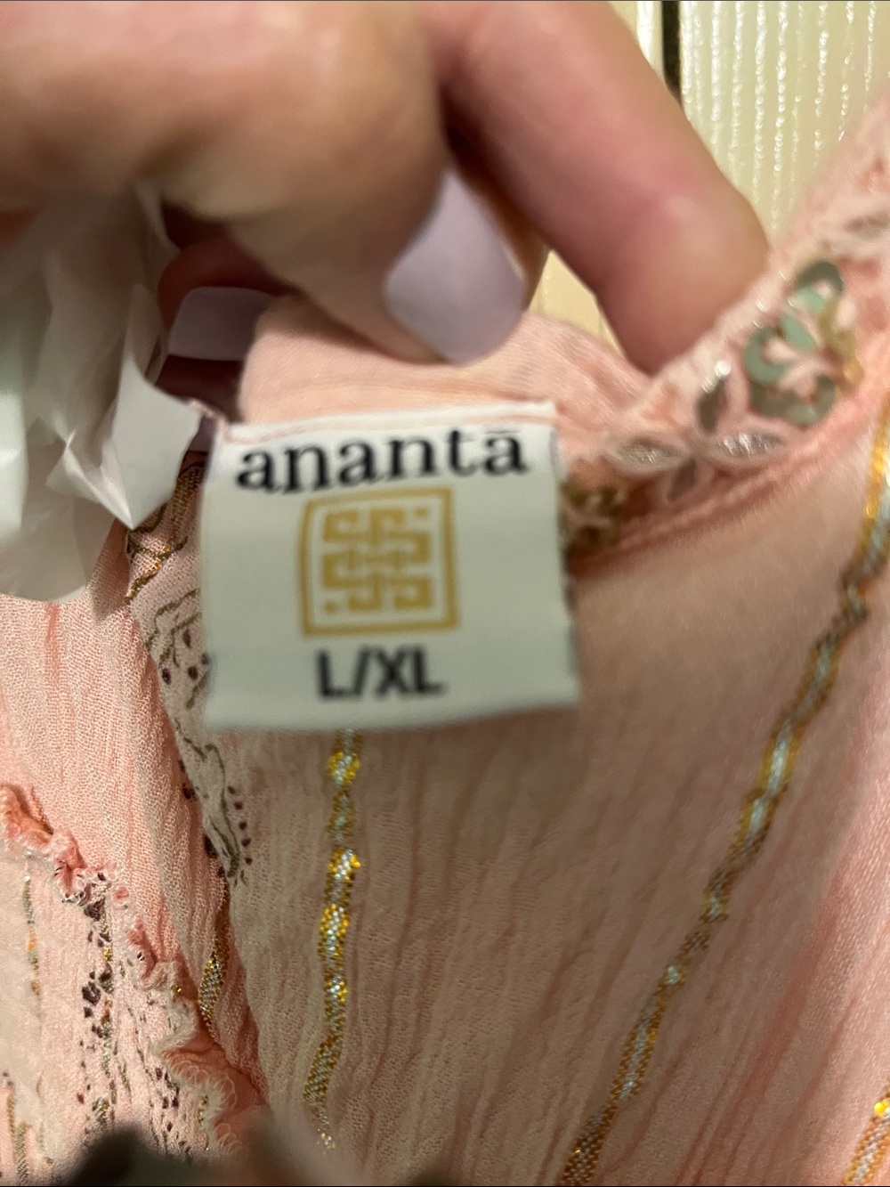 Boho Embellished Pink Maxi Dress - Picture 6 of 8